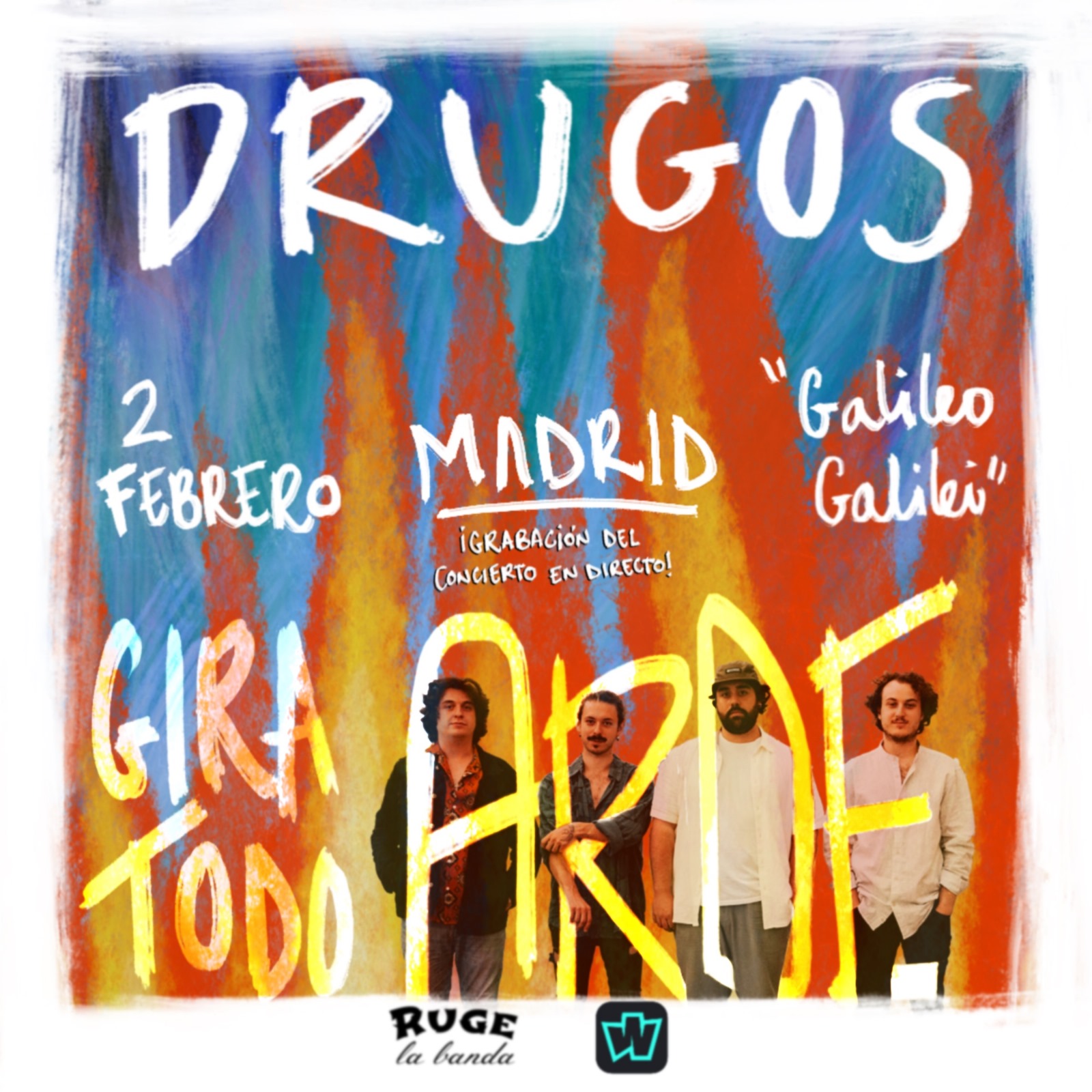 Fotografía promocional de Drugos - Galileo Galilei, Madrid - 2 febrero