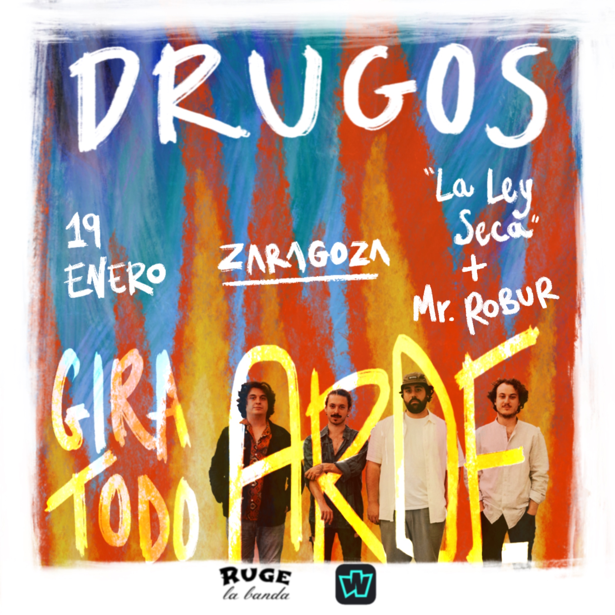 Fotografía promocional de Drugos - La Ley Seca, Zaragoza - 19 enero + Mr. Robur