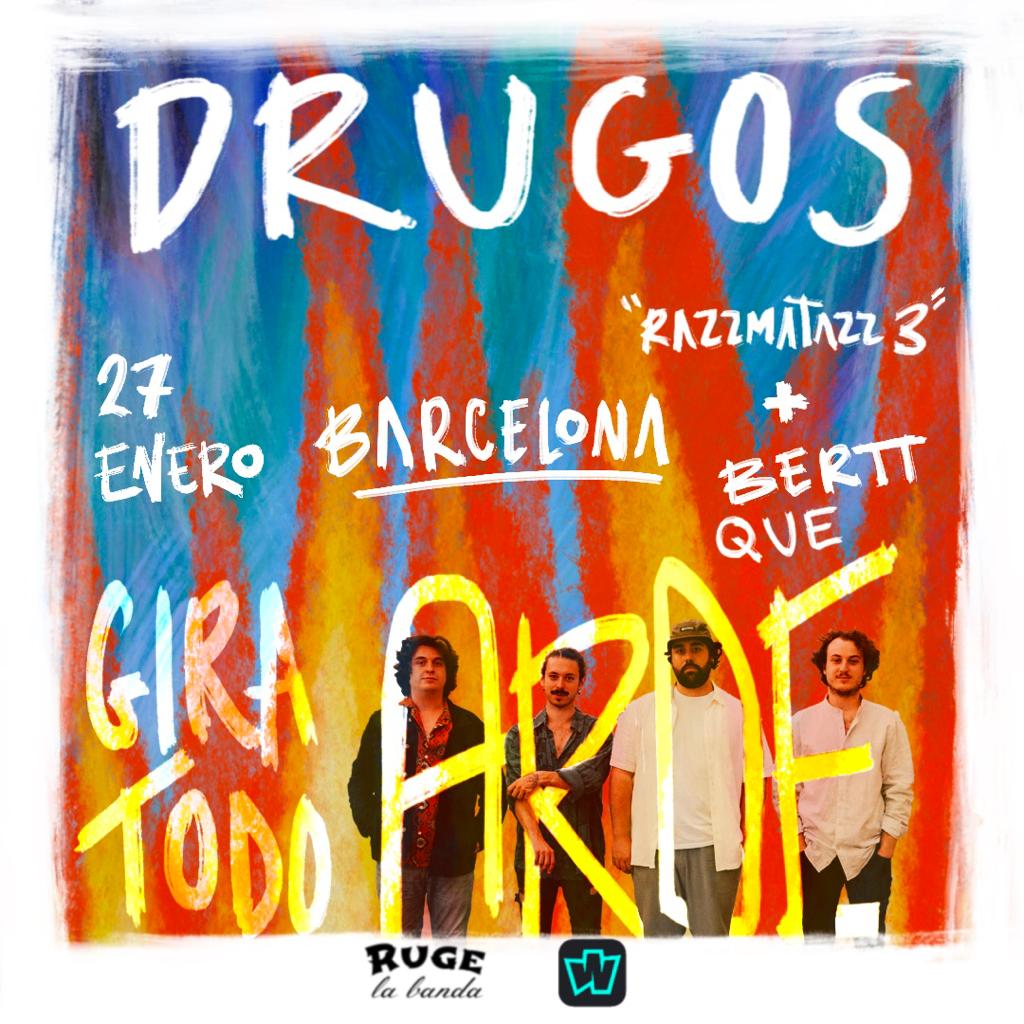Fotografía promocional de Drugos - Razzmatazz 3, Barcelona - 27 enero + Bertt Que