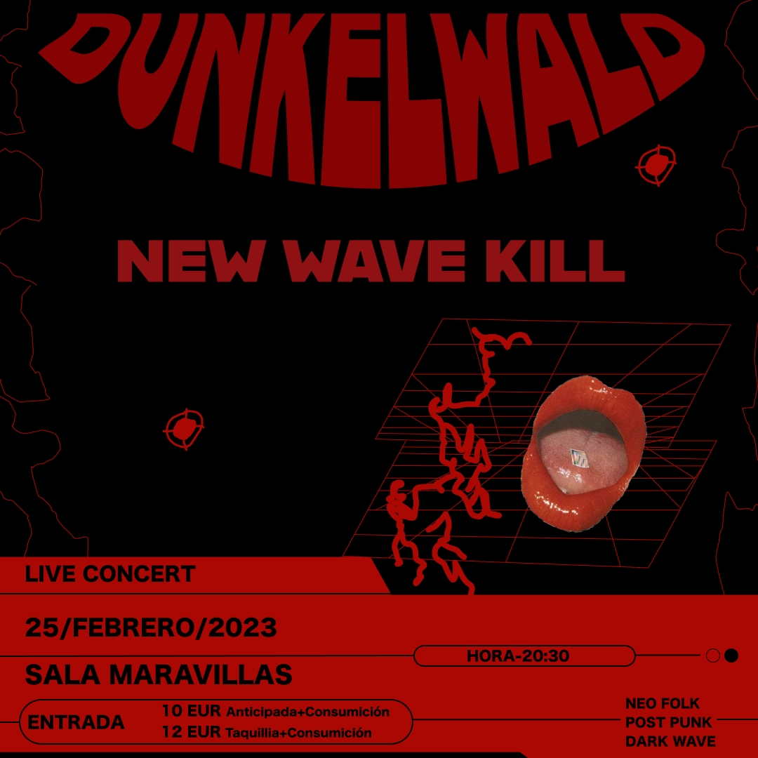 Fotografía promocional de Dunkelwald + New Wave Kill en Maravillas Club