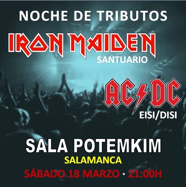 Fotografía promocional de EISI/DISI (Tributo AC/DC) y SANTUARIO (Tributo a Iron Maiden) en Salamanca