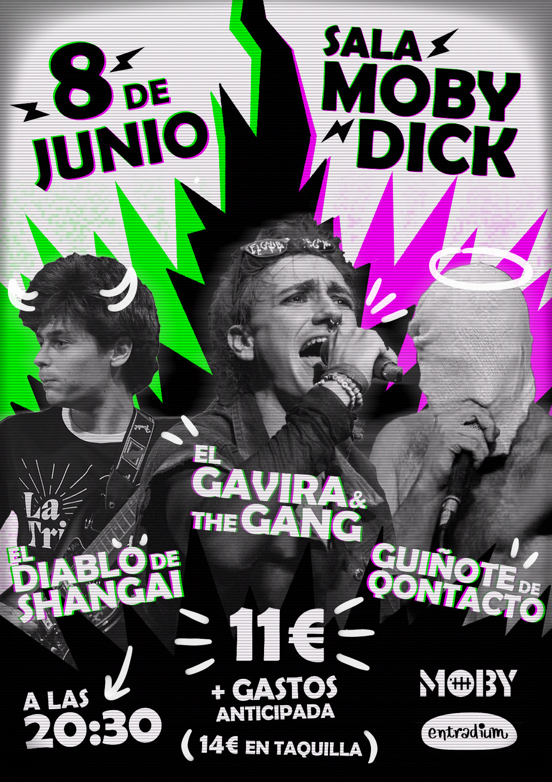 Fotografía promocional de El Gavira + Guiñote de Qontaqto + El diablo de Shangai