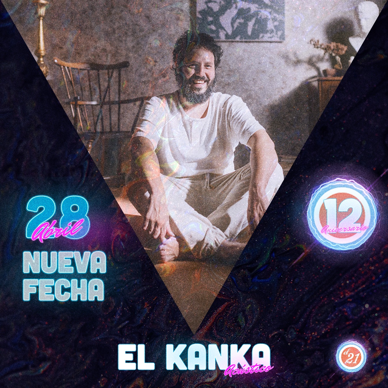 Fotografía promocional de El Kanka (acústico) en huesca (12 aniversario de El Veintiuno) 2º fecha