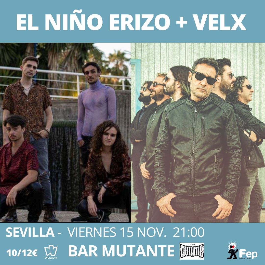 Fotografía promocional de EL NIÑO ERIZO + VELX, SEVILLA