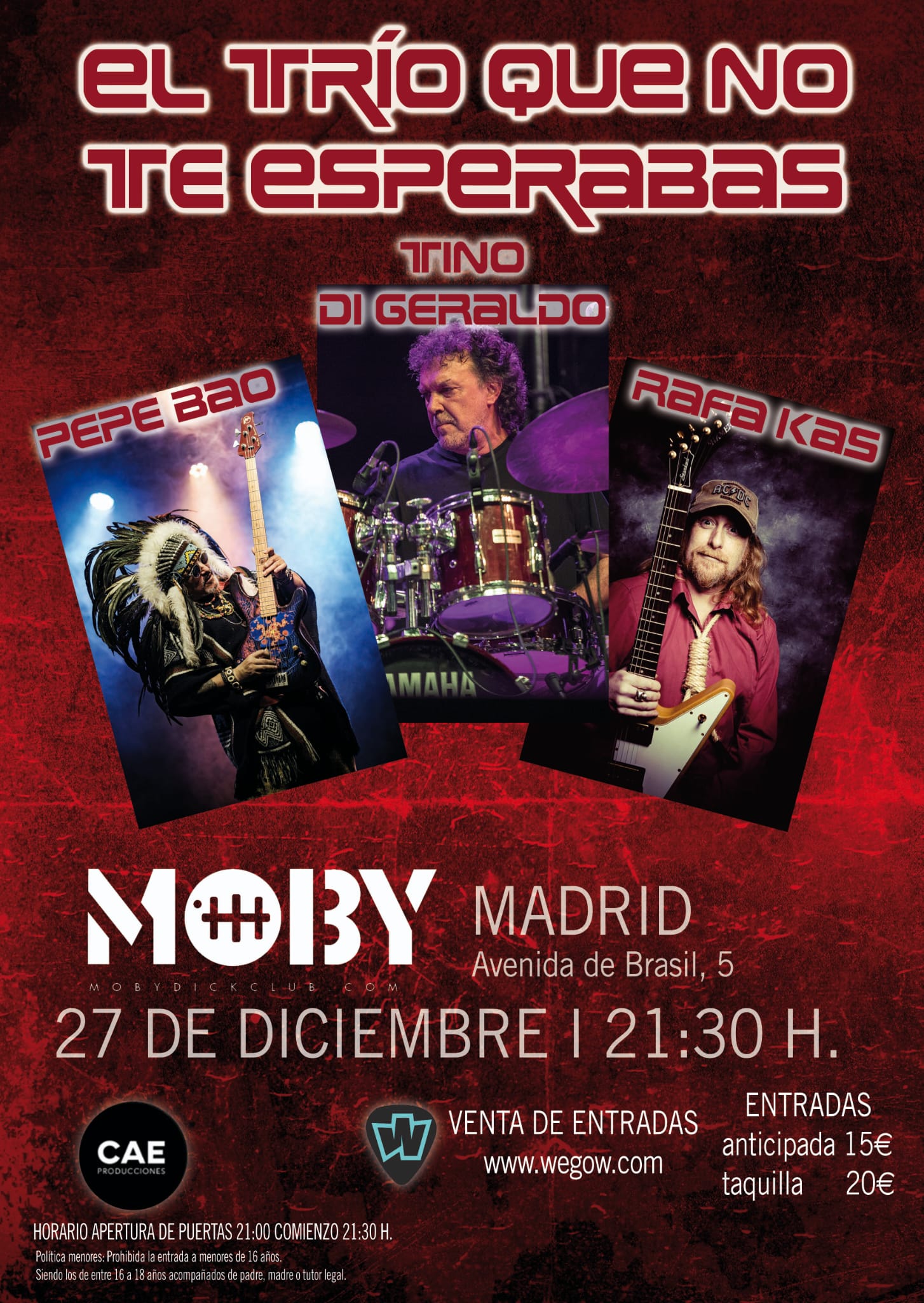 Fotografía promocional de El trío que no te esperabas en Madrid