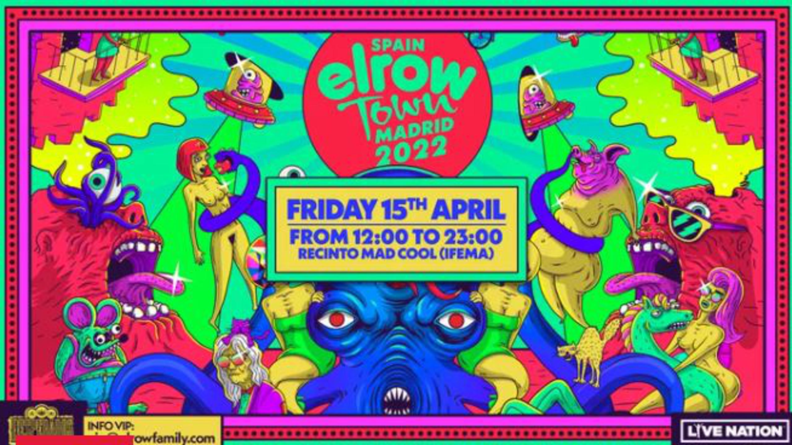 Elrow Town Madrid 2022 (Spain). Tickets, lineup, bands for Elrow Town