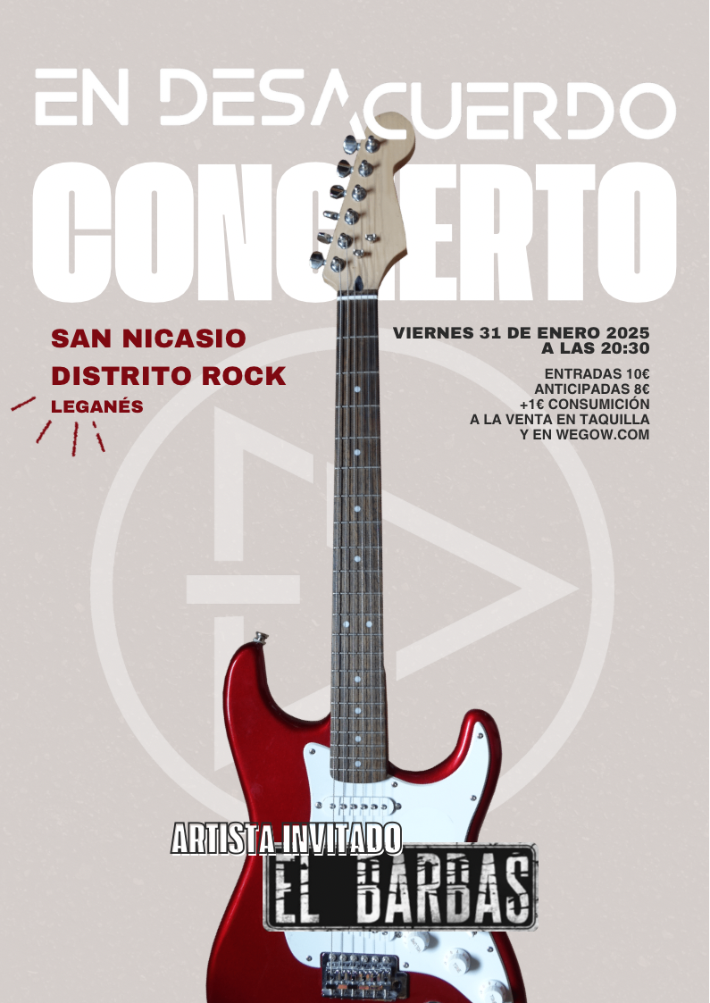 Fotografía promocional de EN DESACUERDO + EL BARBAS en Madrid