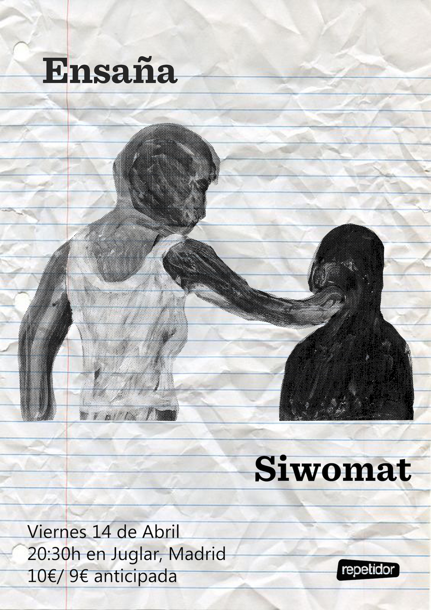 Fotografía promocional de Ensaña y Siwomat en Juglar, Madrid