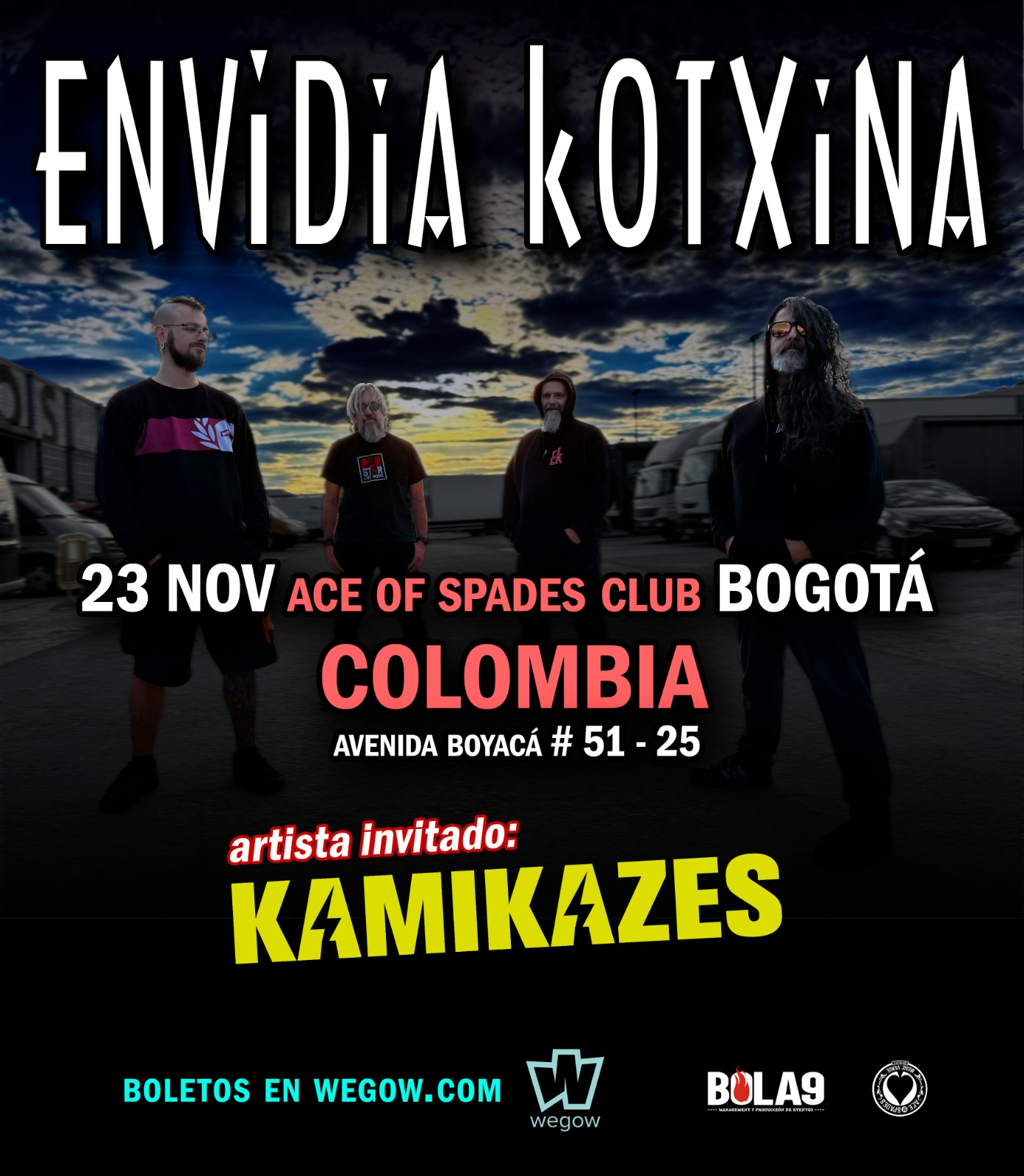 Fotografía promocional de Envidia Kotxina en Bogotá (Colombia)