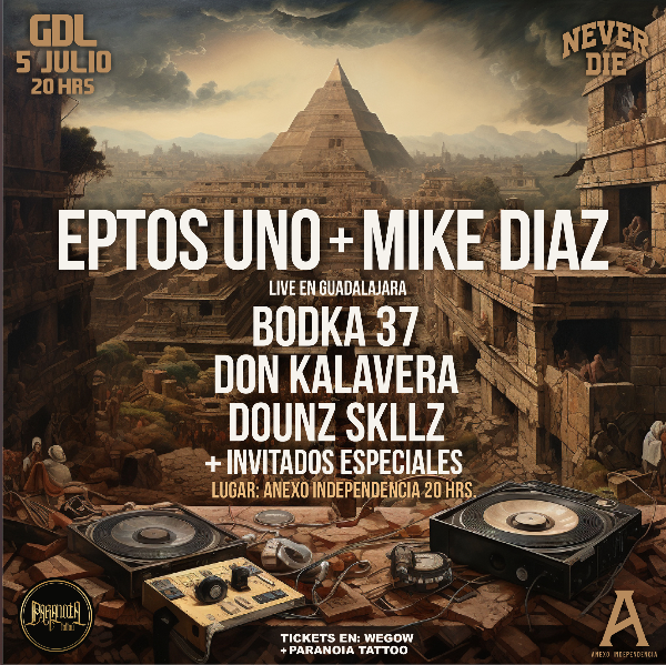 Fotografía promocional de Eptos Uno & Mike Díaz en Guadalajara