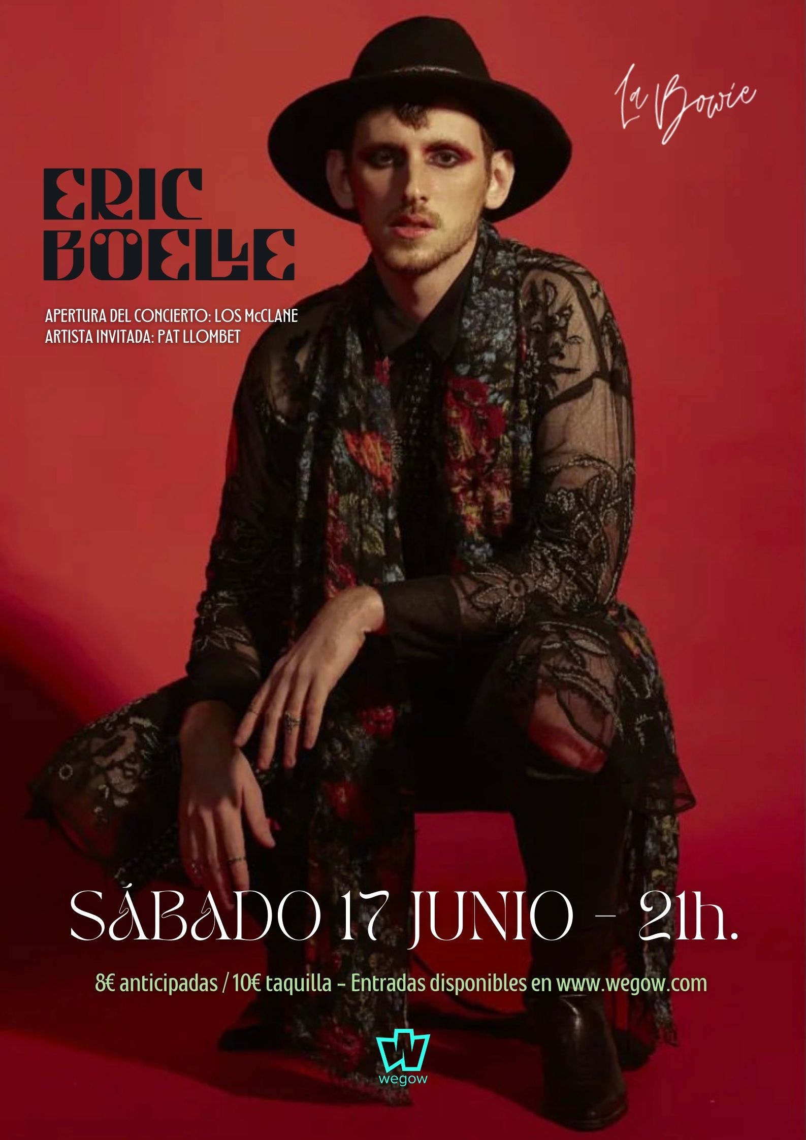 Fotografía promocional de Eric Böelle en La Bowie