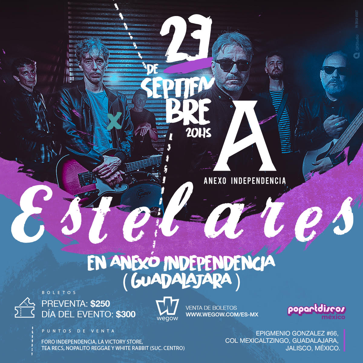 Estelares concert tickets for Anexo Independencia, Guadalajara Friday, 23  September 2022 | Wegow Netherlands