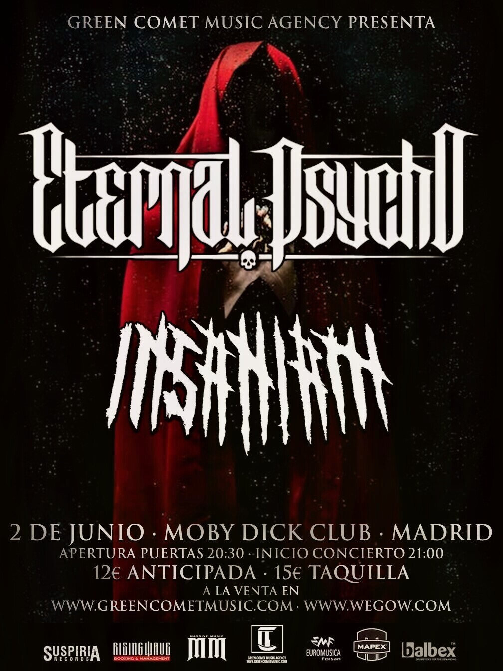 Fotografía promocional de ETERNAL PSYCHO + INSANIAM - MADRID