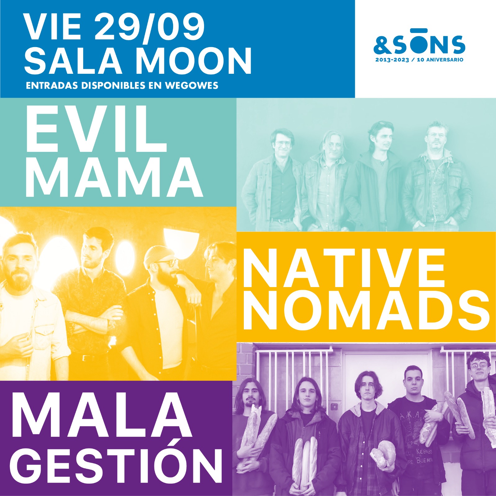 Fotografía promocional de Evil Mama + Native Nomads + Mala Gestión en Valencia