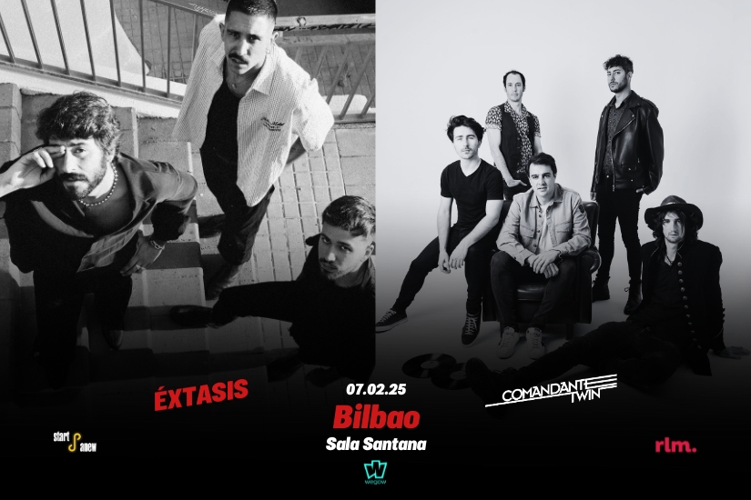 Fotografía promocional de Éxtasis y Comandante Twin en Bilbao