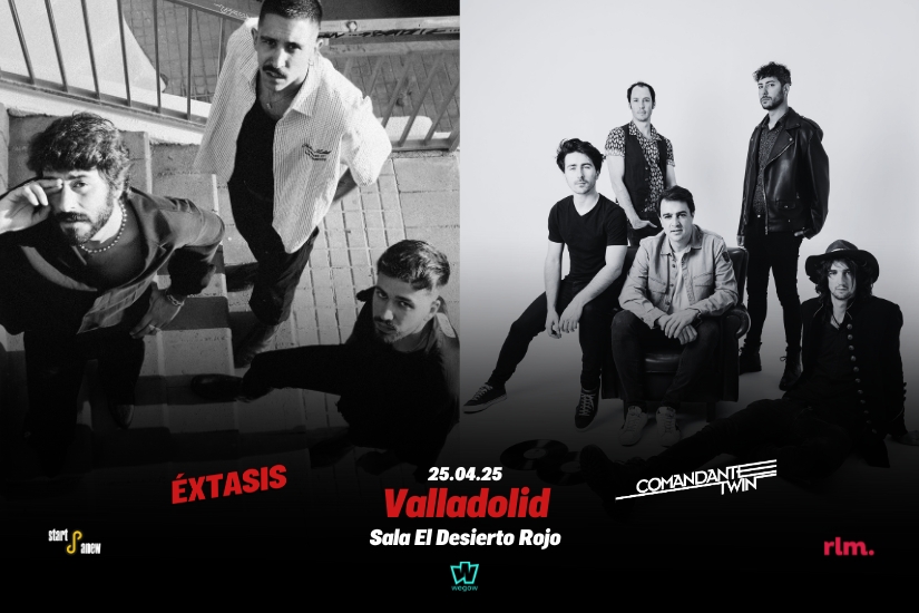 Fotografía promocional de Éxtasis y Comandante Twin en Valladolid