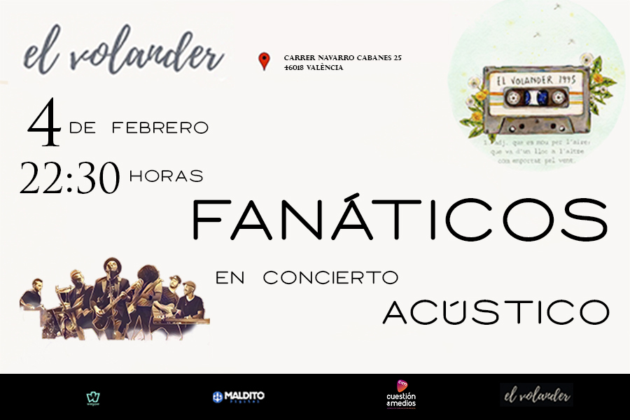 Fotografía promocional de FaNáticos en Concierto Acústico en el Volander