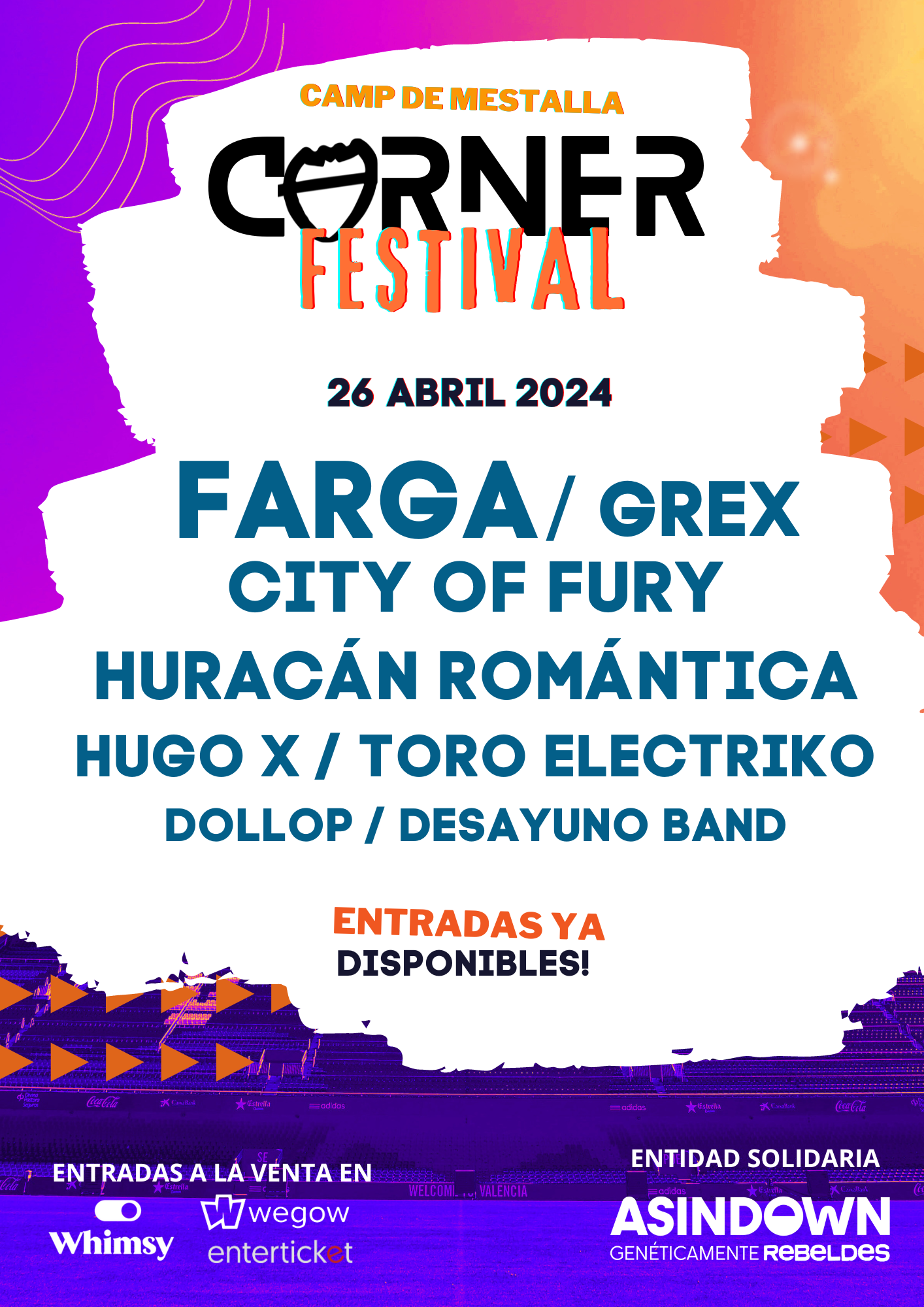 Fotografía promocional de Corner Festival. Camp de Mestalla