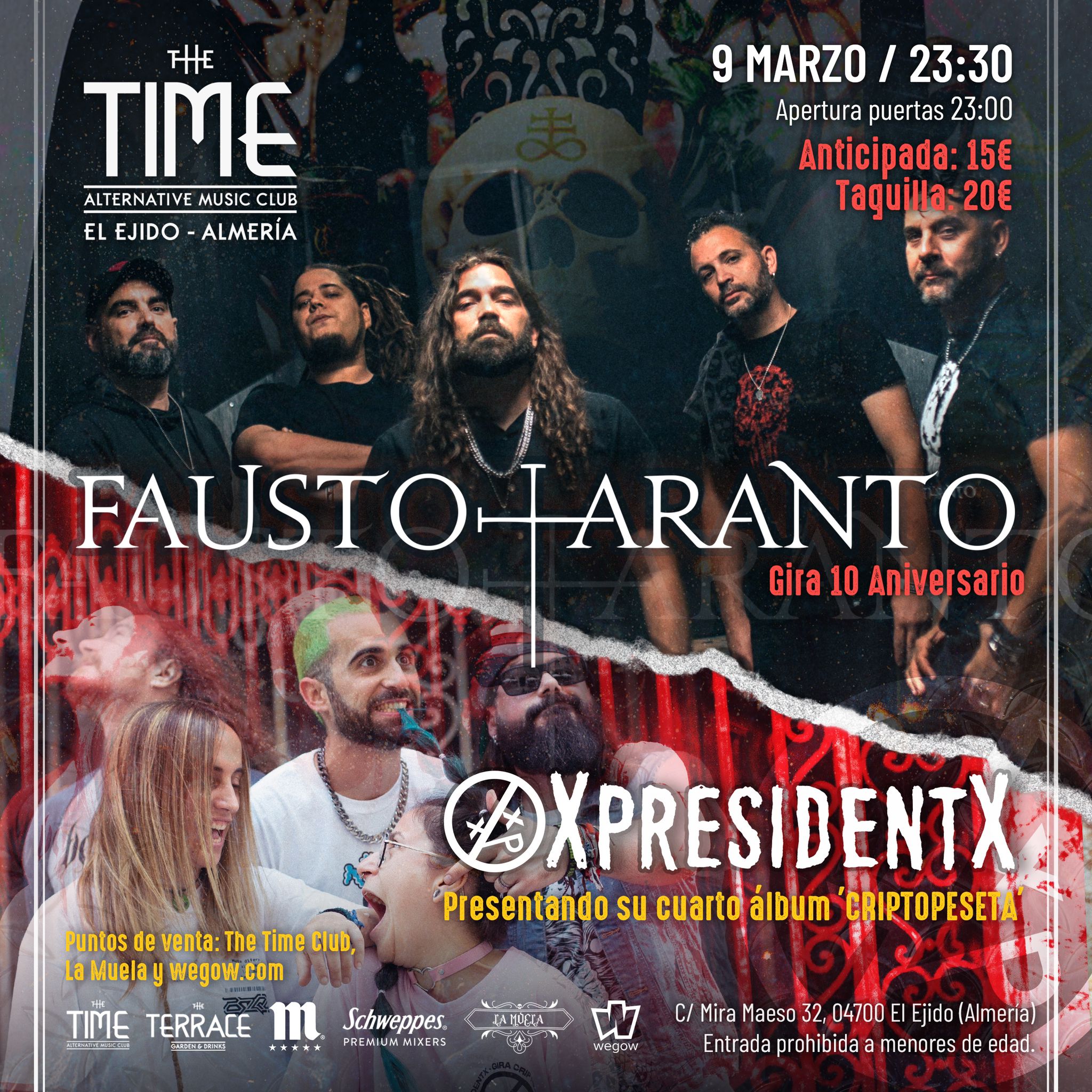 Fotografía promocional de FAUSTO TARANTO Y XPRESIDENTX EN THE TIME CLUB