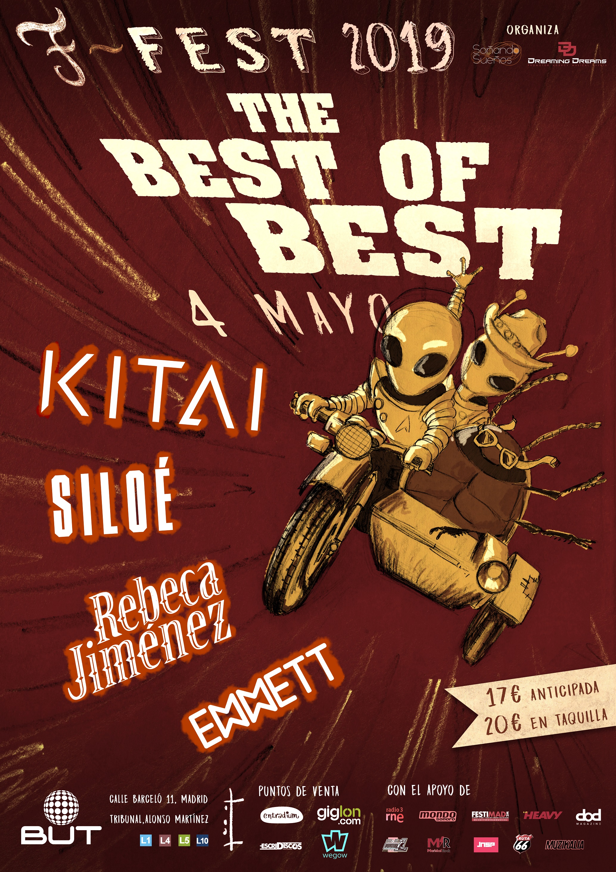 Fotografía promocional de FESTIMAD: F~FEST Kitai + Siloé + Rebeca Jiménez + Emmett