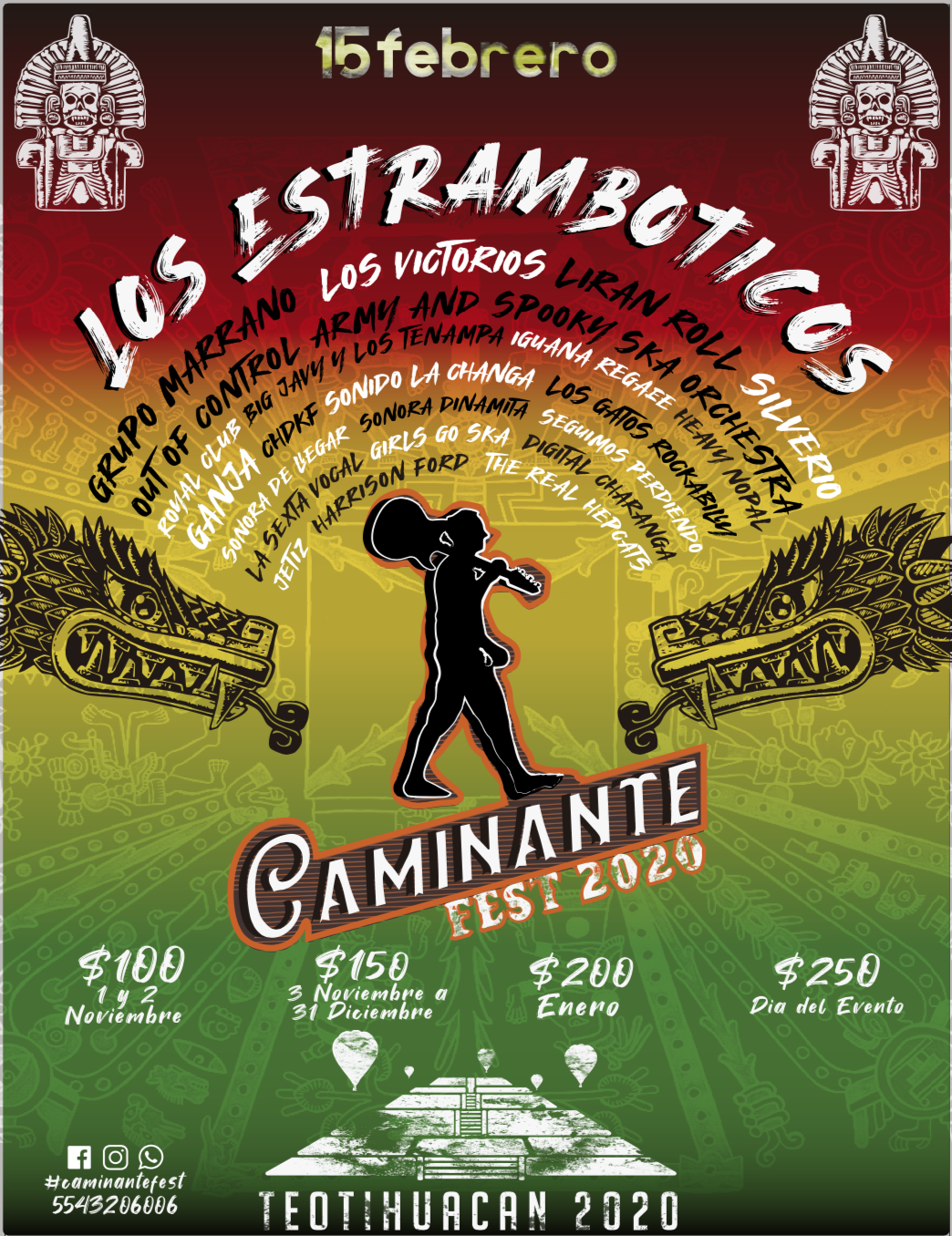 Fotografía promocional de Festival Caminante 2020 en Teotihuacán
