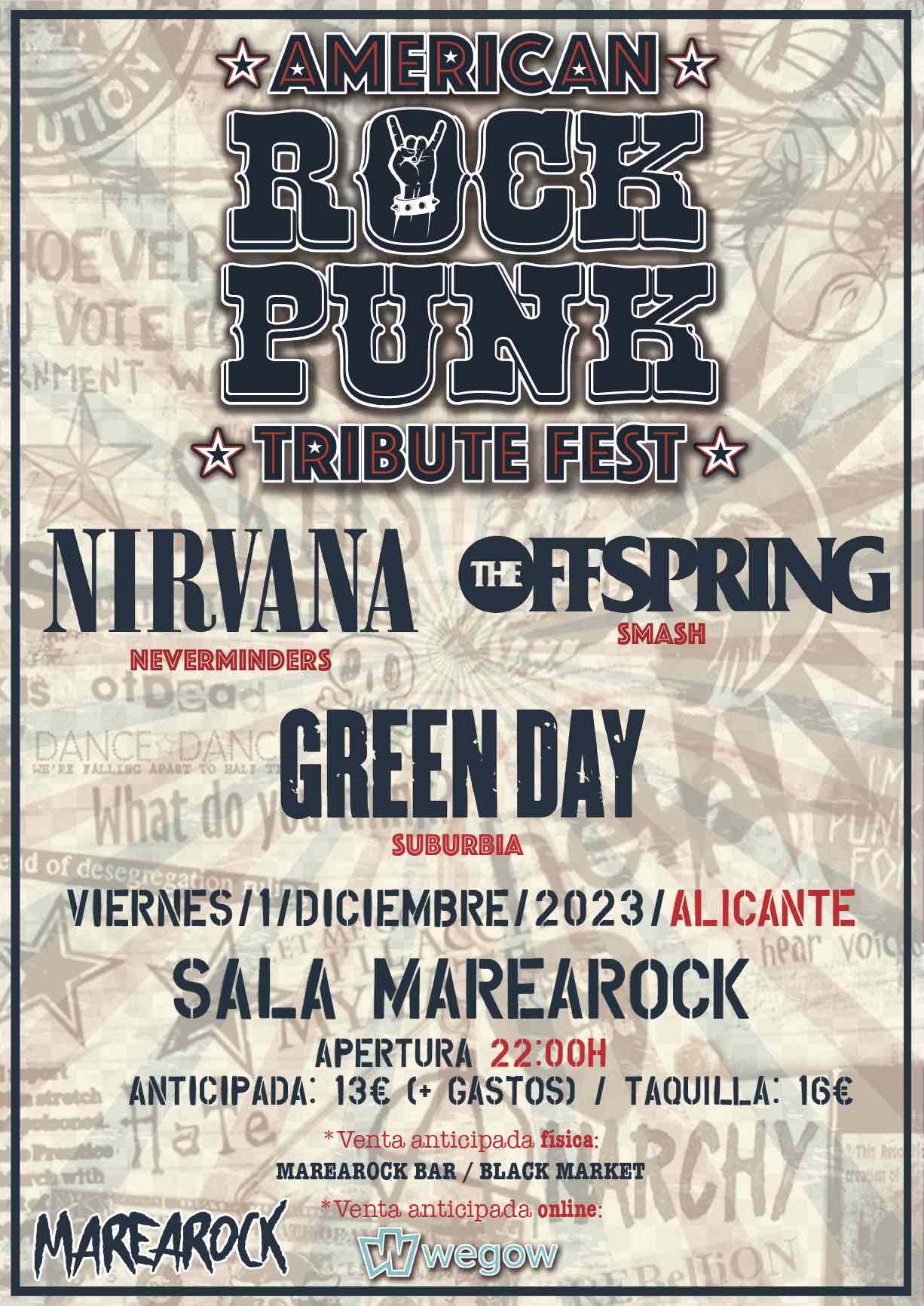 Fotografía promocional de Festival de Tributos AMERICAN ROCK PUNK (Alicante)