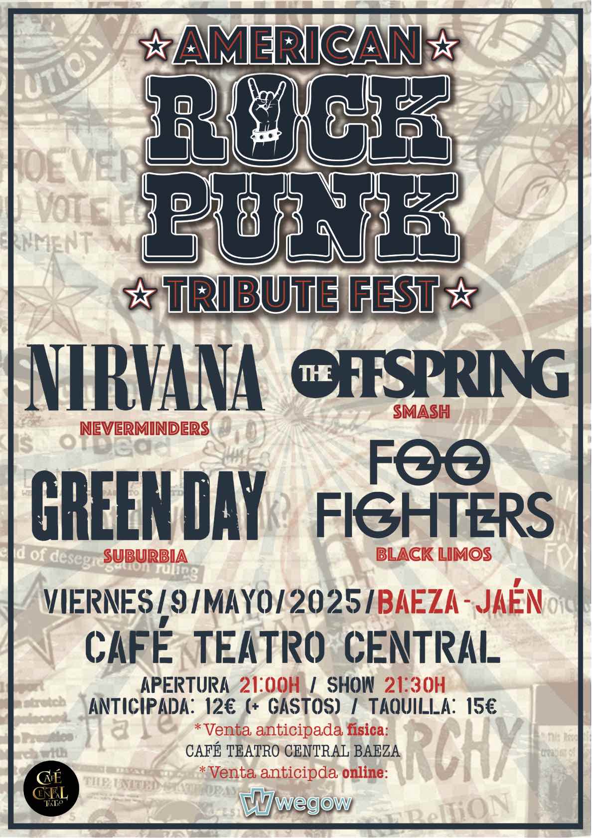 Fotografía promocional de Festival de Tributos AMERICAN ROCK PUNK (Baeza-Jaén)