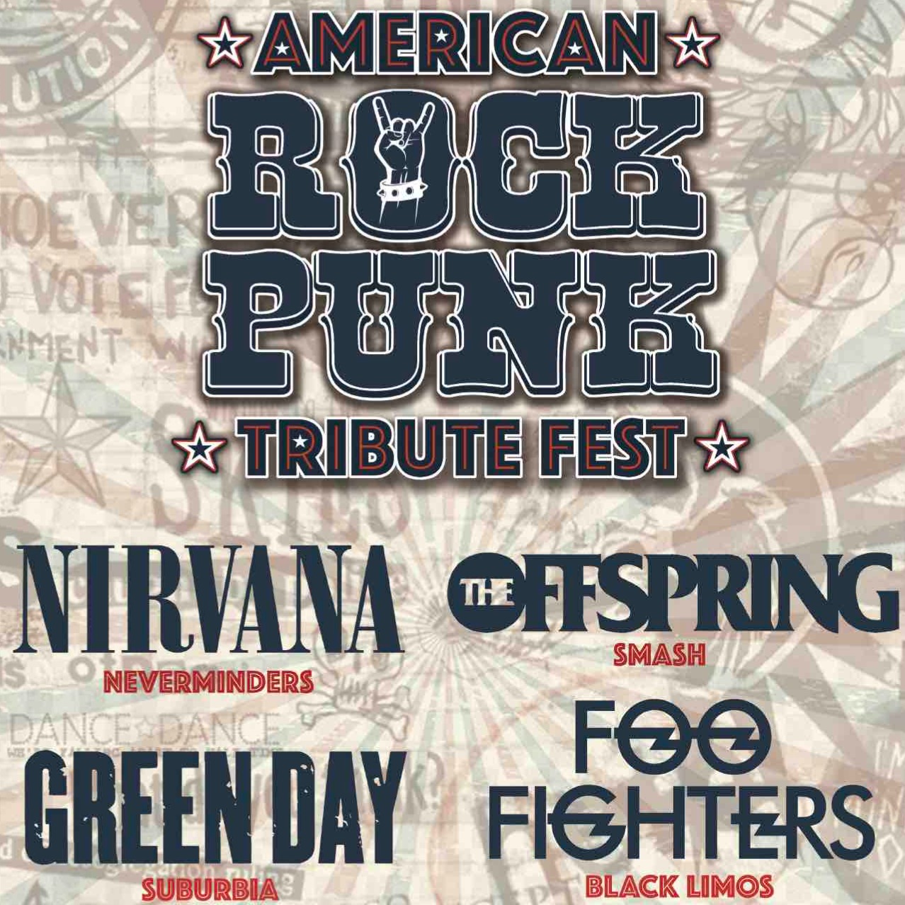 Fotografía promocional de Festival de Tributos AMERICAN ROCK PUNK (Barcelona)