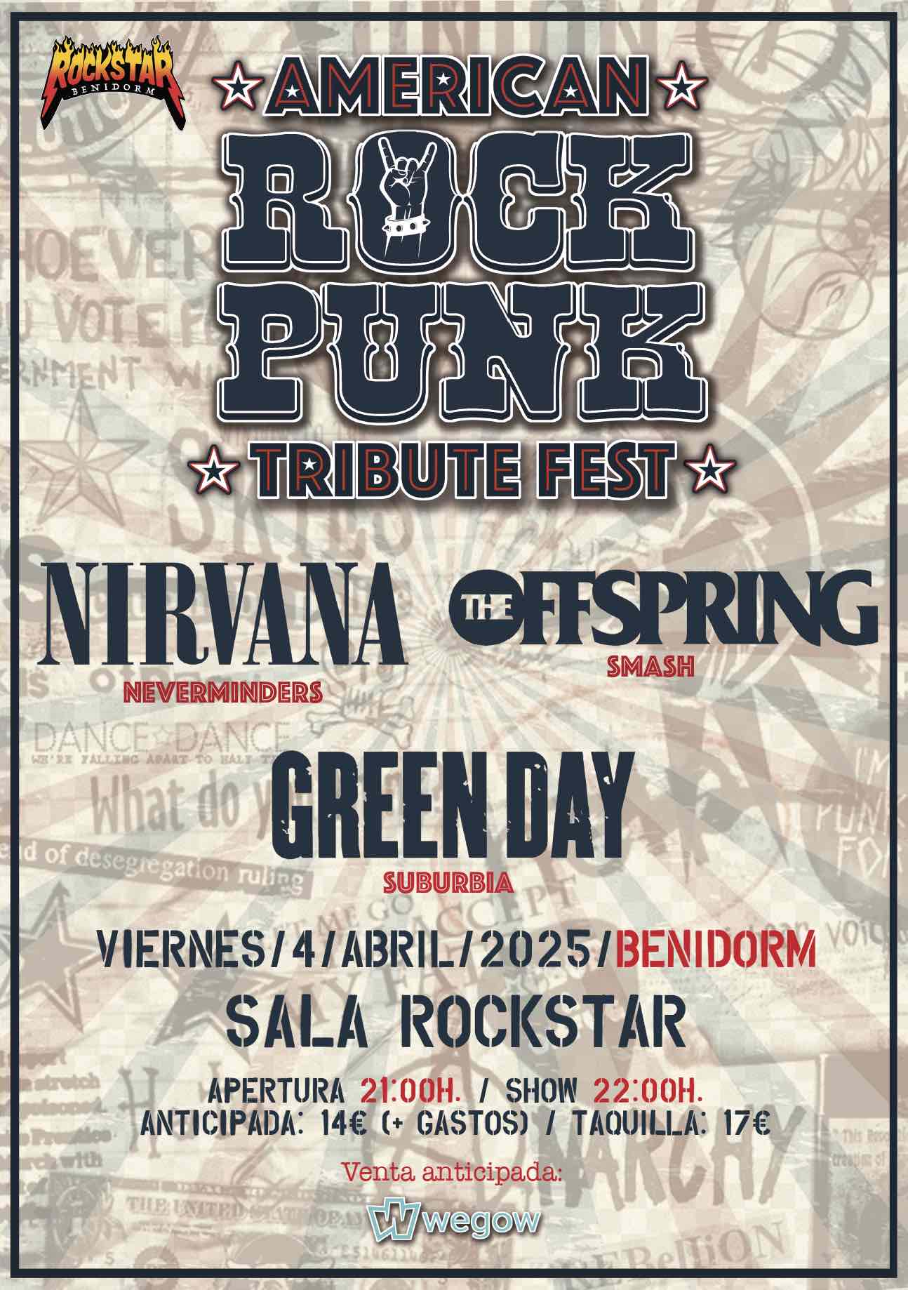 Fotografía promocional de Festival de Tributos AMERICAN ROCK PUNK (Benidorm)