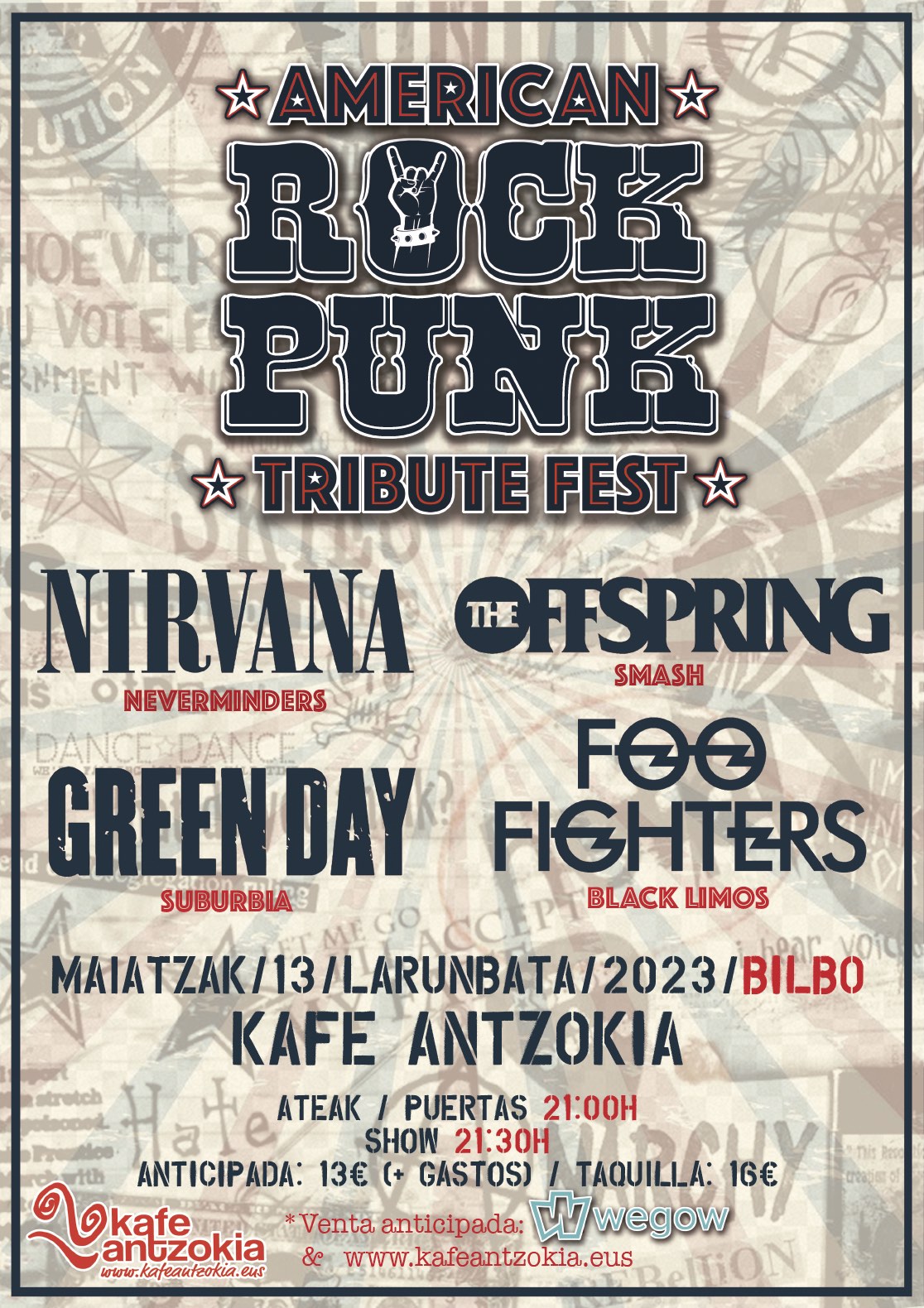 Fotografía promocional de Festival de Tributos AMERICAN ROCK PUNK (Bilbao)