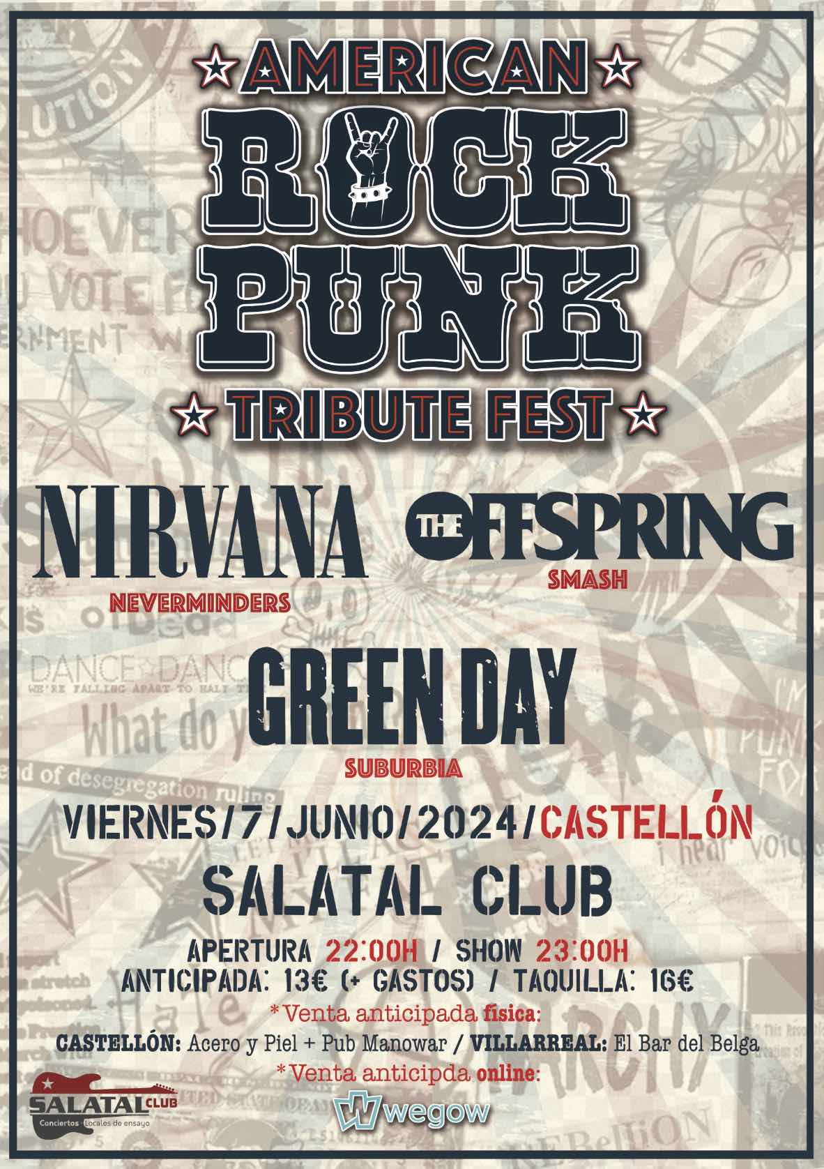 Fotografía promocional de Festival de Tributos AMERICAN ROCK PUNK (Castellón)