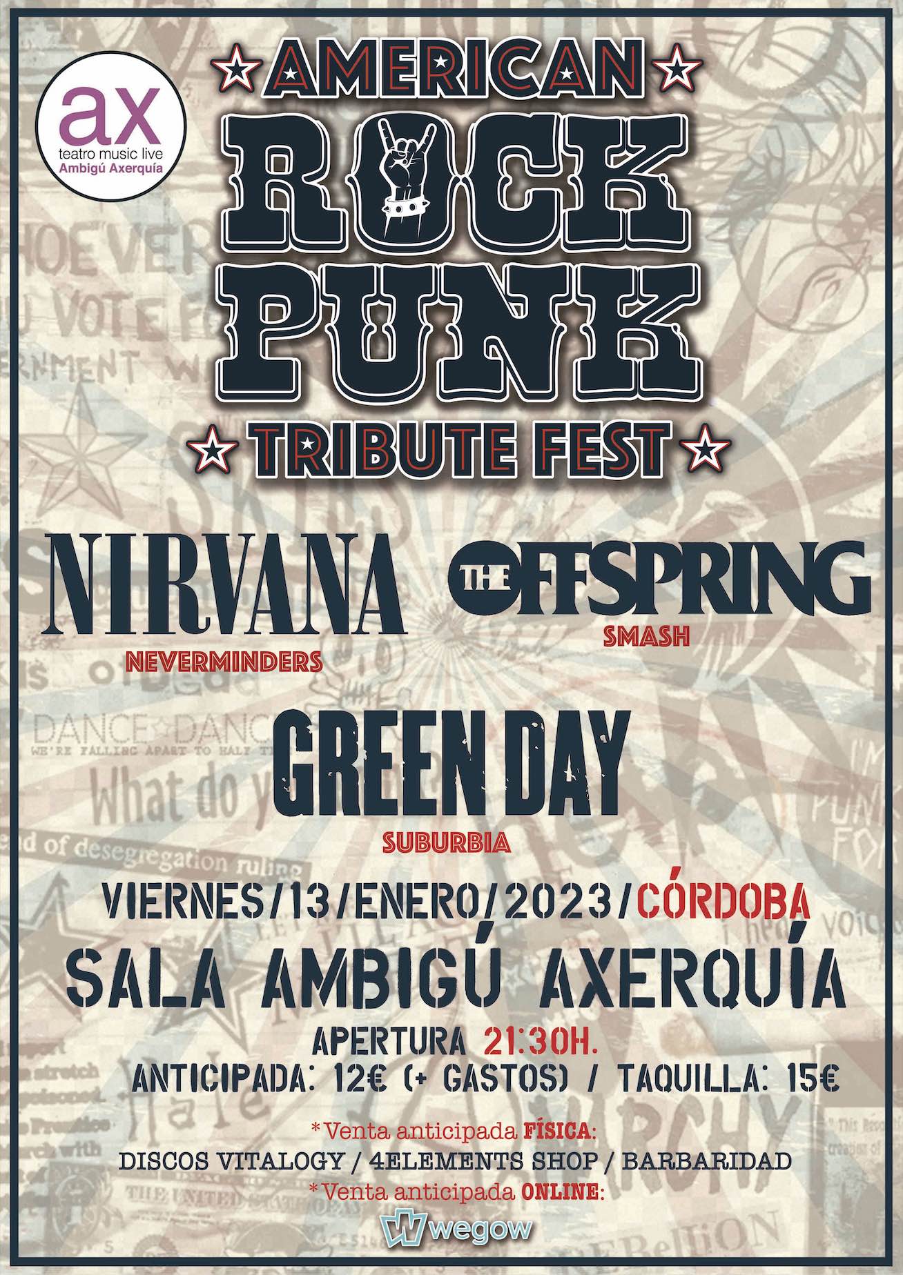 Fotografía promocional de Festival de Tributos AMERICAN ROCK PUNK (Córdoba)