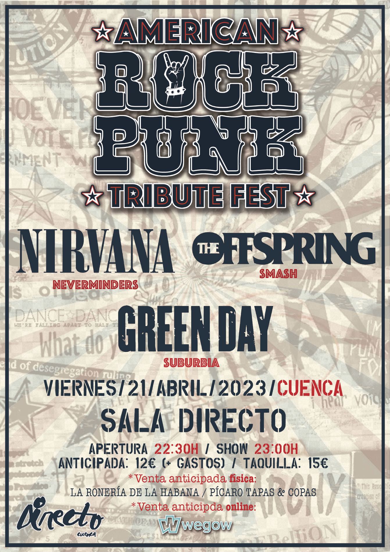 Fotografía promocional de Festival de Tributos AMERICAN ROCK PUNK (Cuenca)