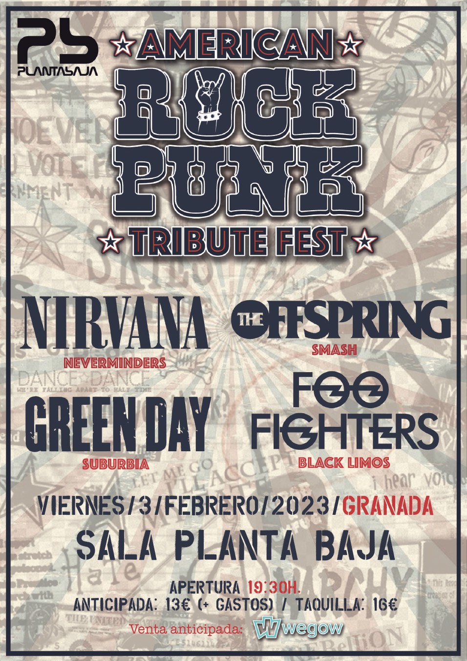 Fotografía promocional de Festival de Tributos AMERICAN ROCK PUNK (Granada)