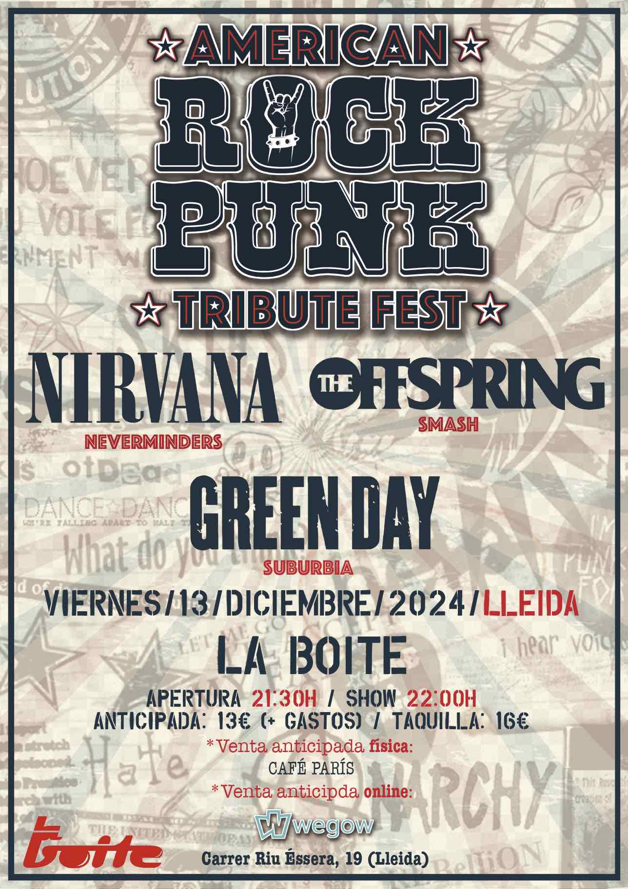 Fotografía promocional de Festival de Tributos AMERICAN ROCK PUNK (Lleida)