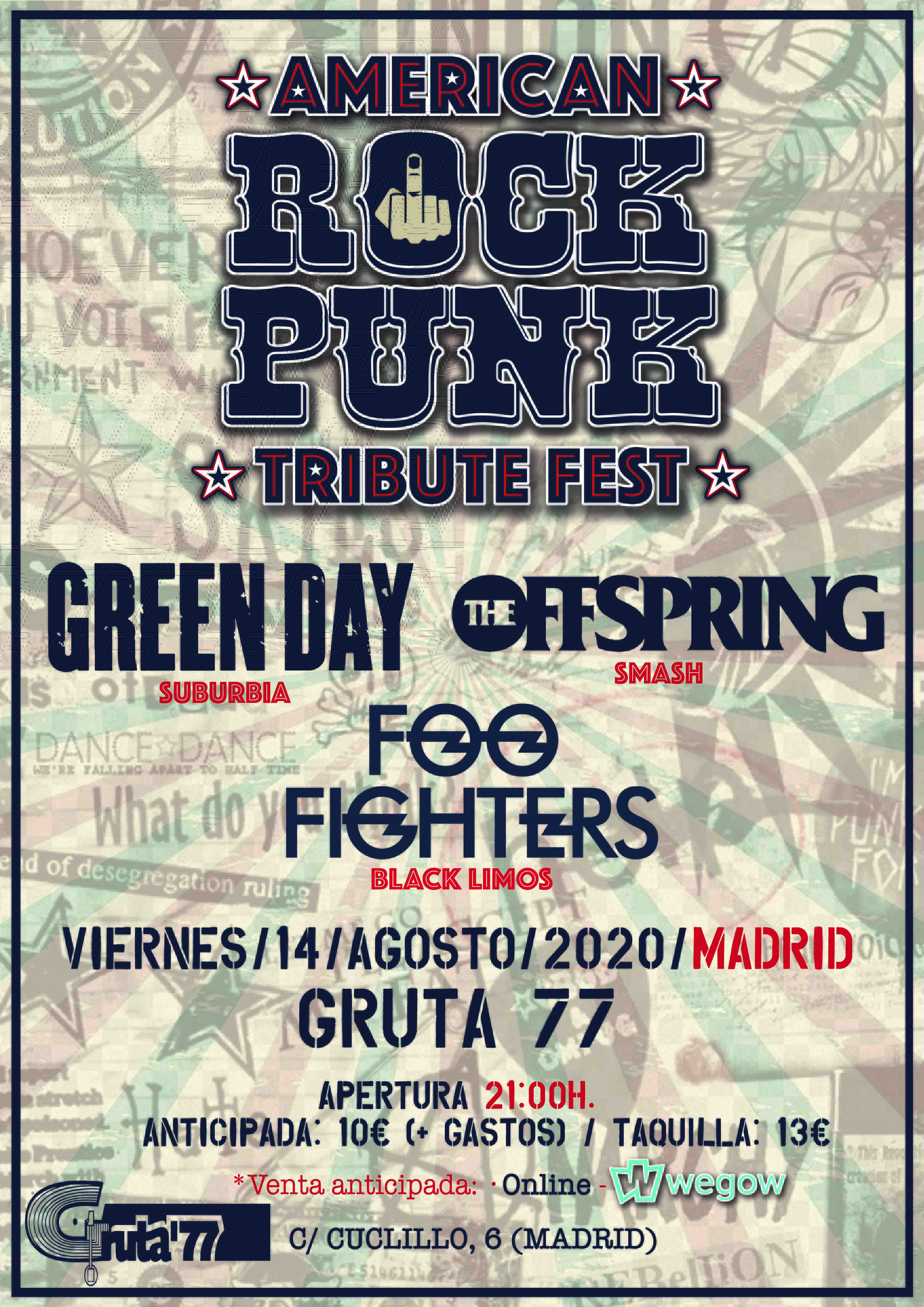 Fotografía promocional de Festival de Tributos AMERICAN ROCK PUNK (Madrid)