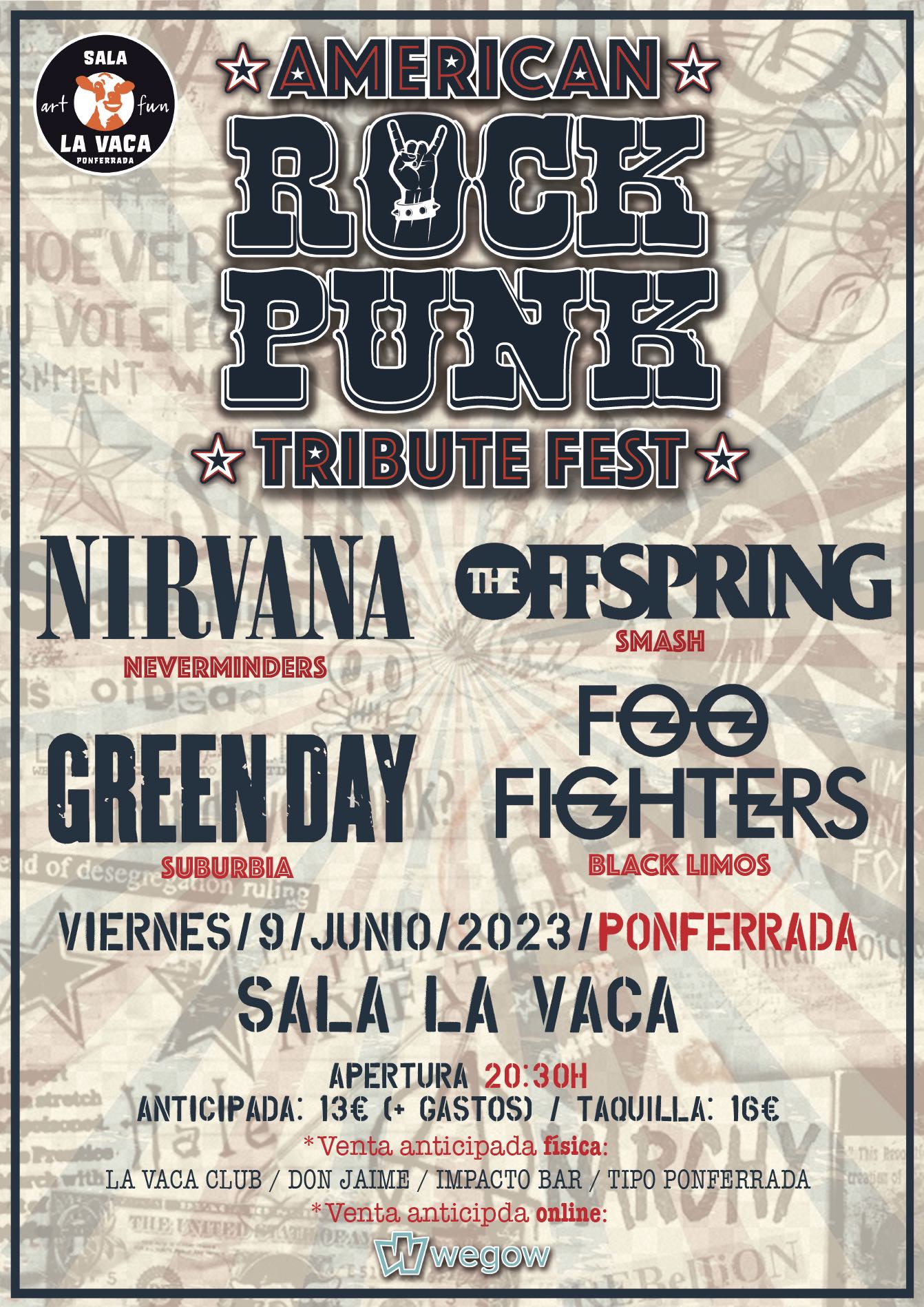 Fotografía promocional de Festival de Tributos AMERICAN ROCK PUNK (Ponferrada)