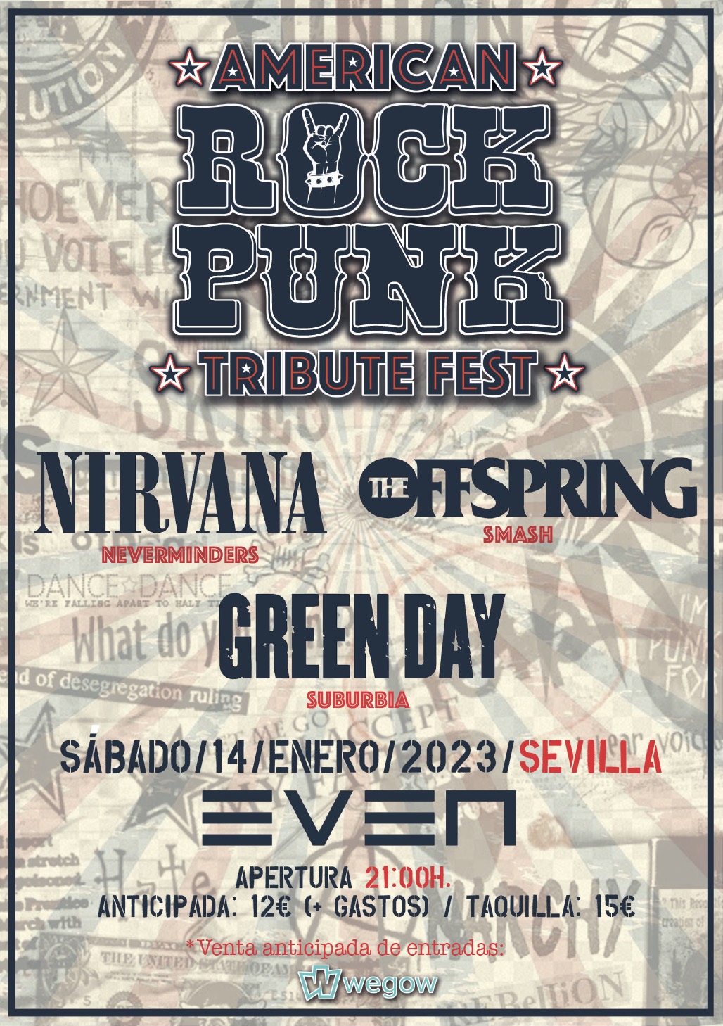 Fotografía promocional de Festival de Tributos AMERICAN ROCK PUNK (Sevilla)