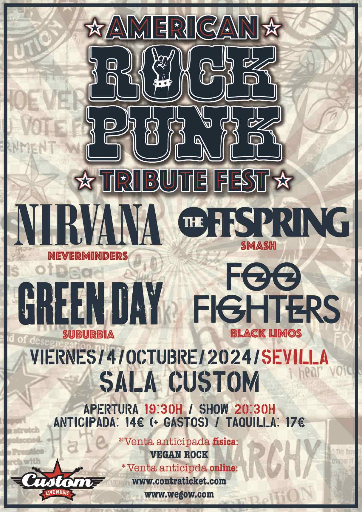 Fotografía promocional de Festival de Tributos AMERICAN ROCK PUNK (Sevilla)