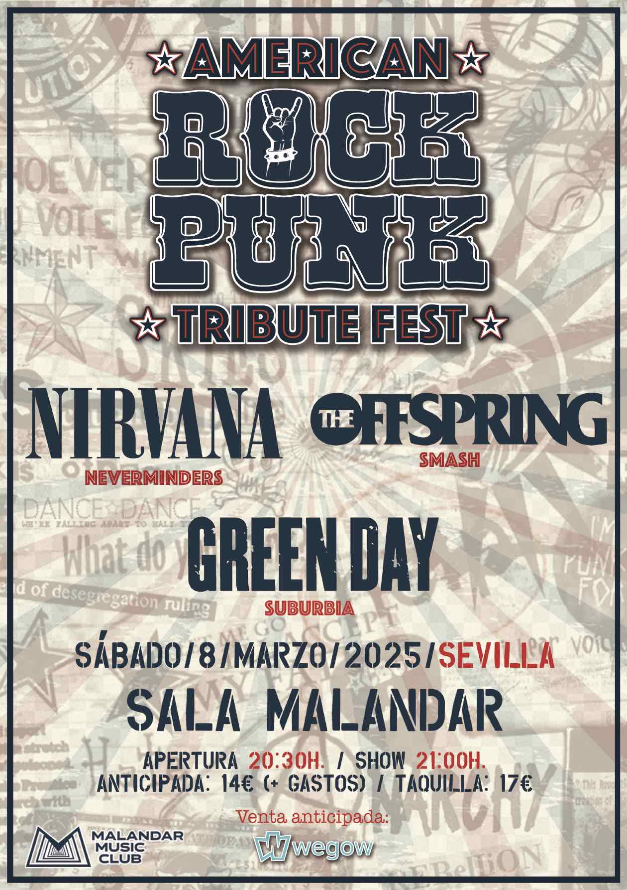 Fotografía promocional de Festival de Tributos AMERICAN ROCK PUNK (Sevilla)