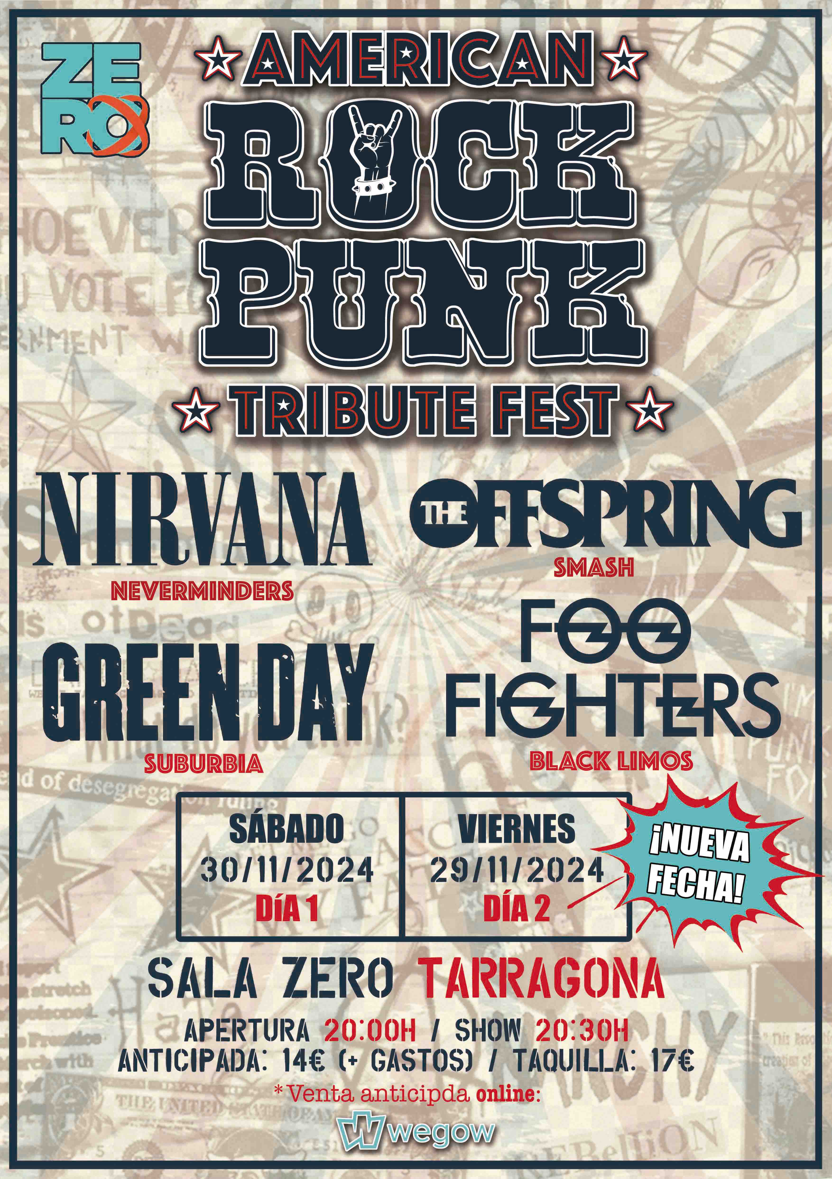 Fotografía promocional de Festival de Tributos AMERICAN ROCK PUNK (Tarragona) DÍA 2