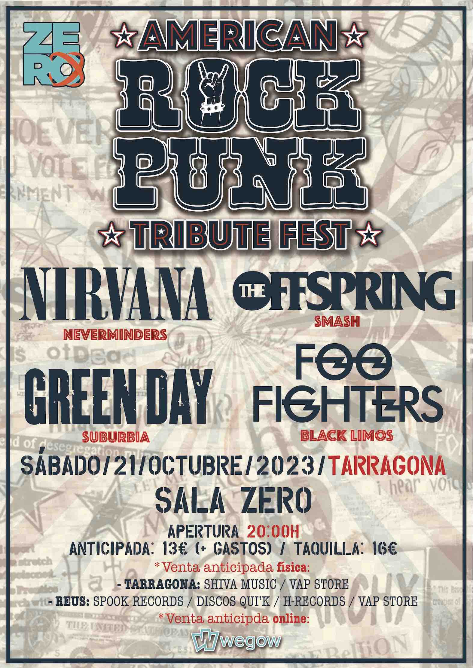 Fotografía promocional de Festival de Tributos AMERICAN ROCK PUNK (Tarragona)