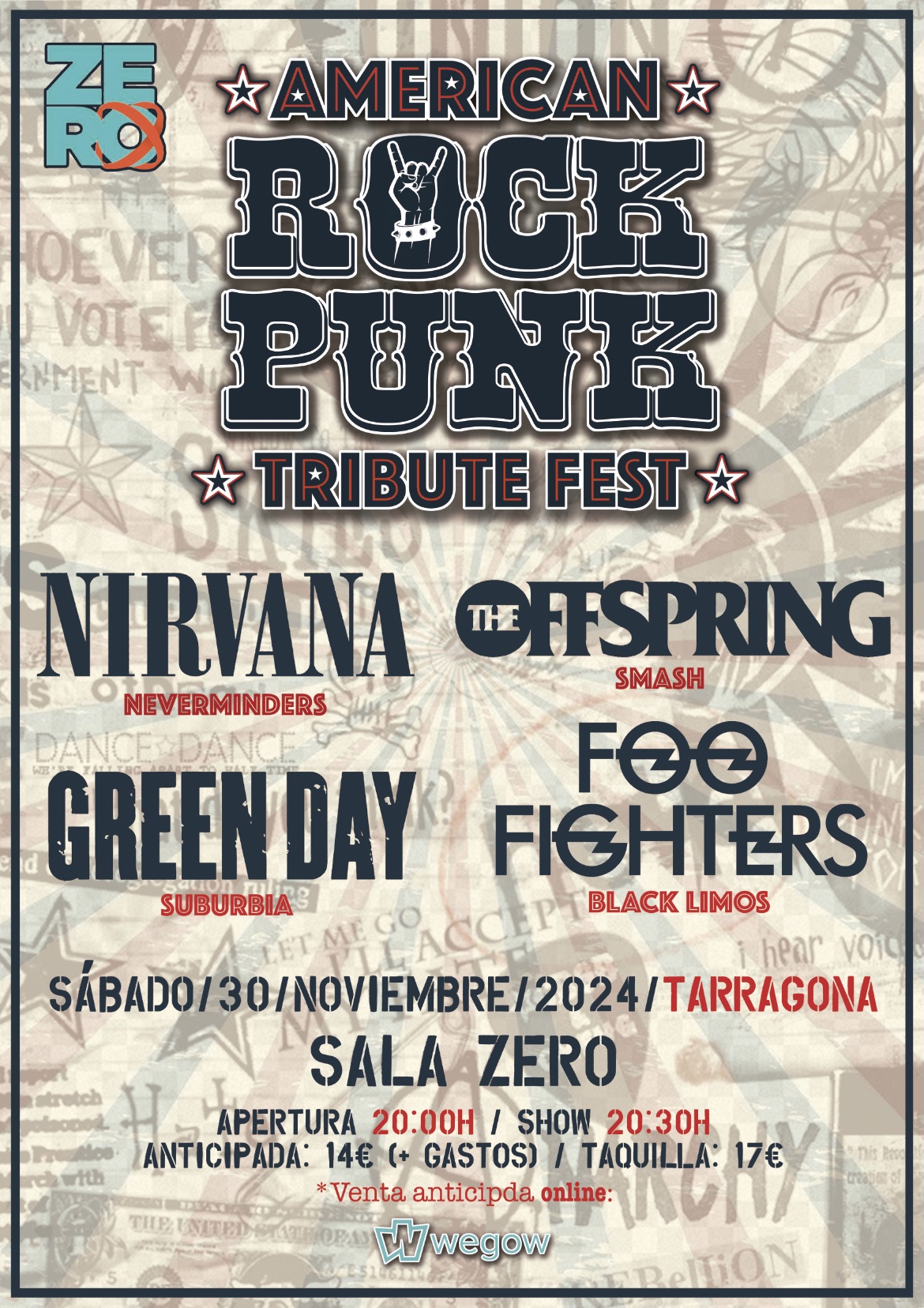 Fotografía promocional de Festival de Tributos AMERICAN ROCK PUNK (Tarragona) DÍA 1