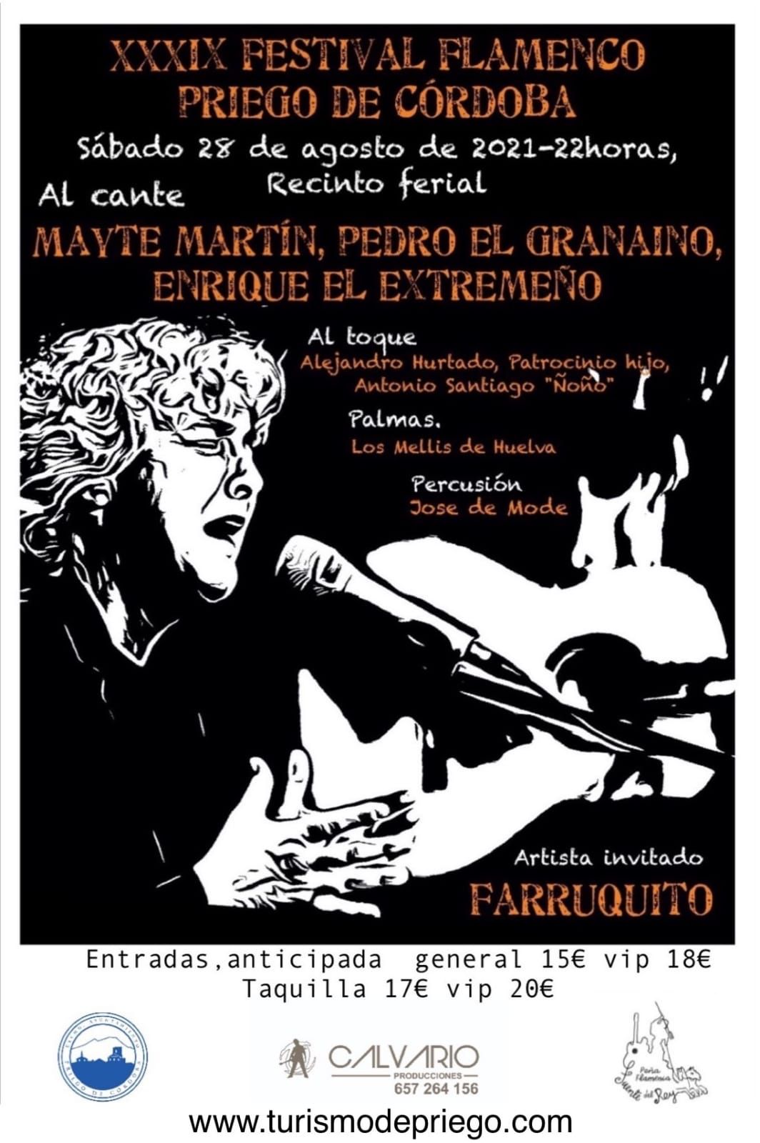 Fotografía promocional de Festival Flamenco Priego de Córdoba 2021