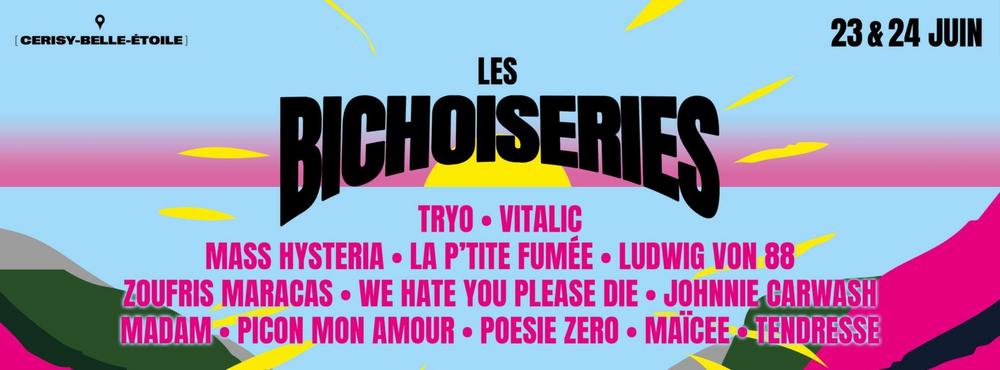 Promotional photograph of Festival Les Bichoiseries 2023.