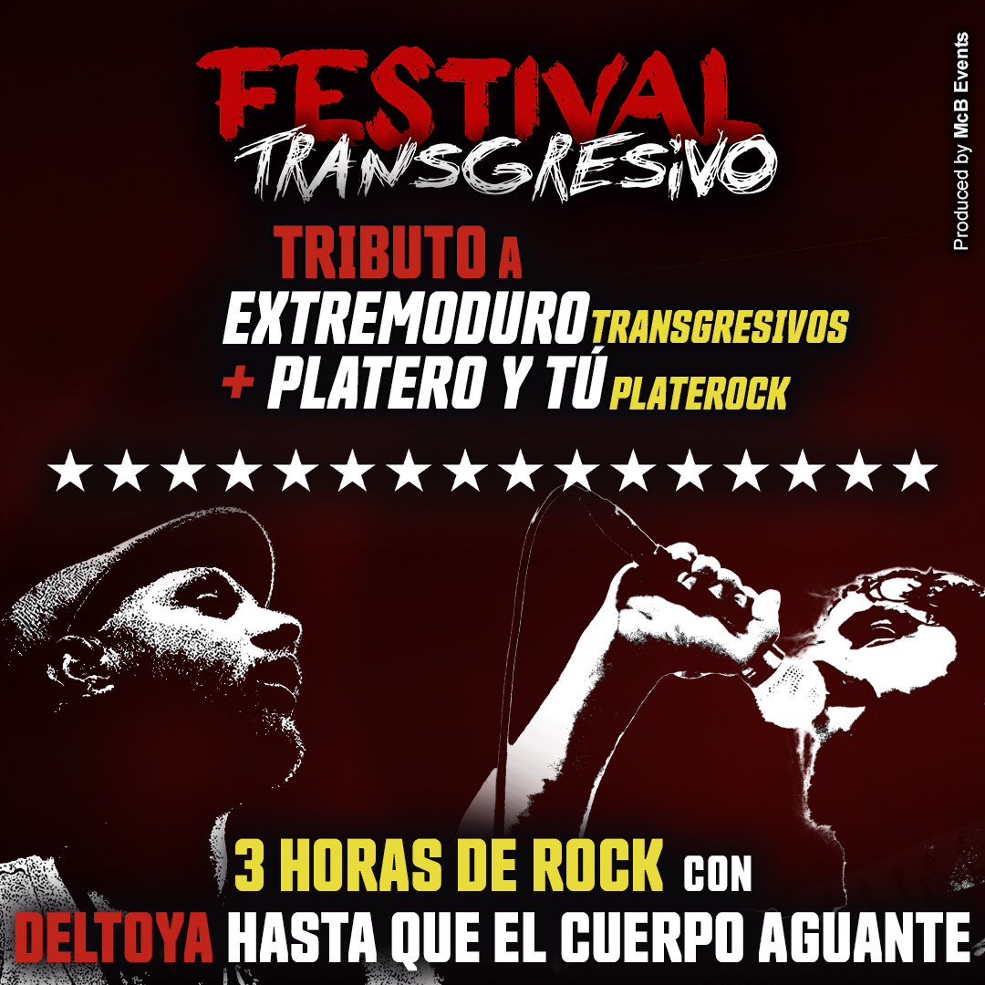 Fotografía promocional de FESTIVAL TRANSGRESIVO "Tributo a Extremoduro + Tributo a Platero y Tú" en GUADALAJARA