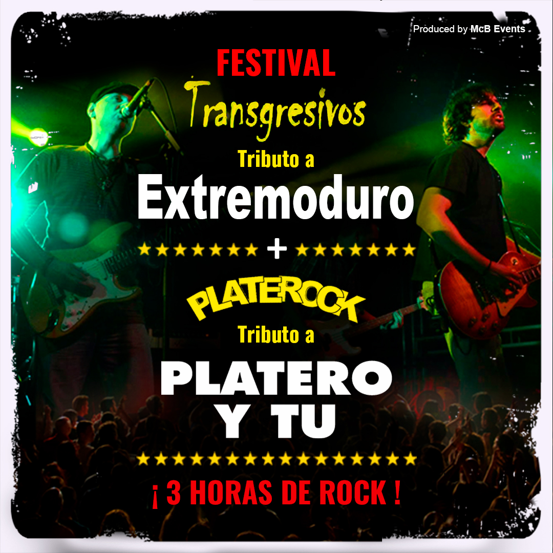 Fotografía promocional de FESTIVAL: TRANSGRESIVOS "Tributo a Extremoduro" + PLATEROCK "Tributo a Platero y Tú" en GRANADA