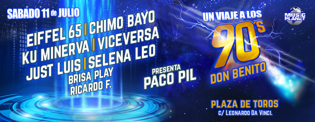 Fotografía promocional de Festival Un viaje a los 90's Don Benito NUEVA FECHA 3 DE JULIO DE 2021