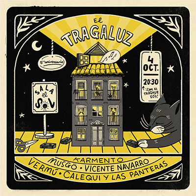 Fotografía promocional de Fiesta 5° aniversario de El Tragaluz