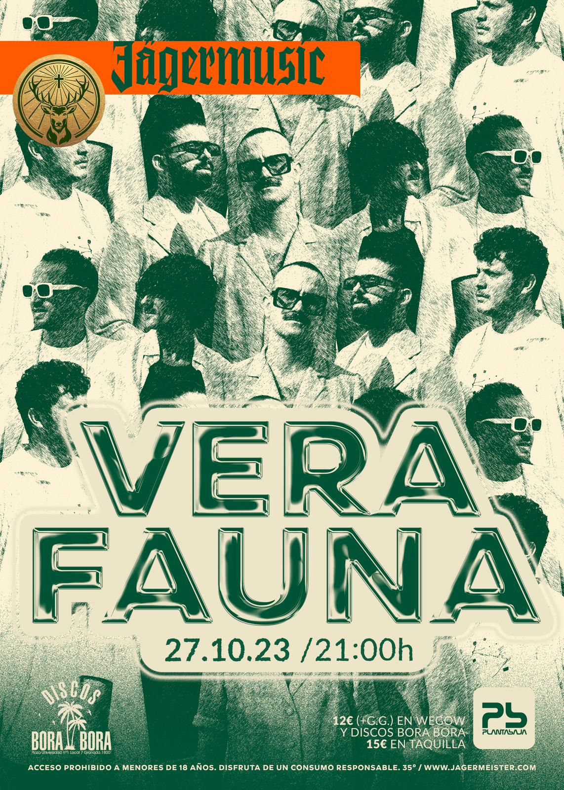 Fotografía promocional de FIesta Discos Bora-Bora con Vera Fauna